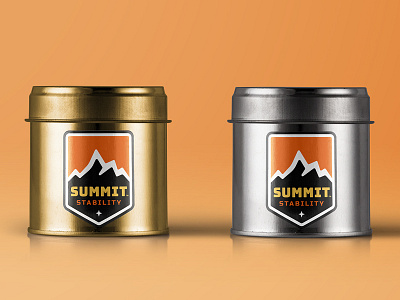 Summit Equipment badge can emblem equipment logo mountain outdoors packaging peak photography shield summit