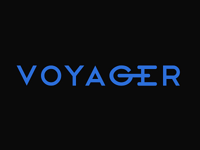 Voyager custom lettering logo logotype ship show space star trek tv universe voyager