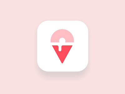 Conut app cone cream donut drop engine ice icon logo pin restaurant search