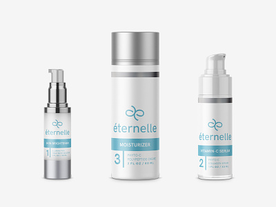 Eternelle beauty blue cosmetics creme eternity health infinity logo loop packaging serum skincare