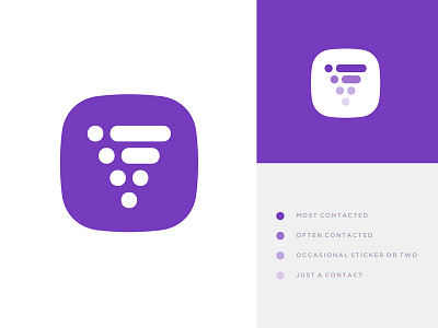 Viber Icon Redesign Concept brand chat communication dot funnel icon line logo purple rebrand redesign symbol viber