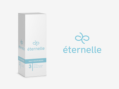 Eternelle Box beauty blue box cosmetics creme eternity health logo loop packaging serum skincare
