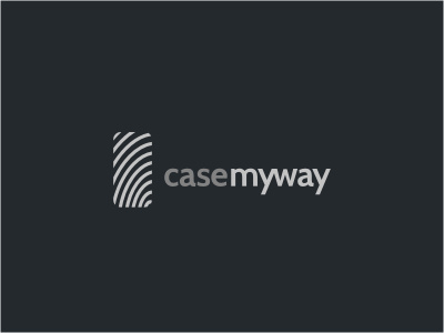 CaseMyWay case fingerprint gray logo mobile phone