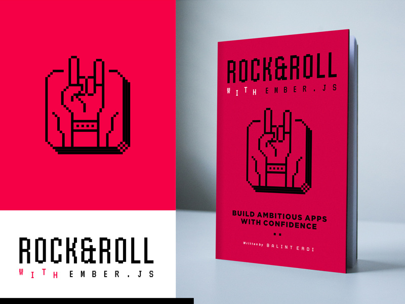 RNRWE app pixel ember icon music party hand roll rock cover book logo