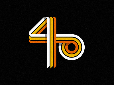 40 40 birthday infinity logo loop number ribbon