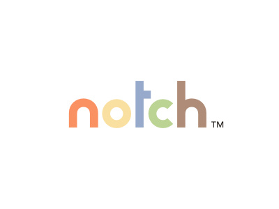 Notch colorful food logo logotype multicolor nutrition typography wordmark