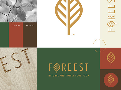 Foreest Brand beech custom forest leaf lettering logo logotype nature tree typography wood