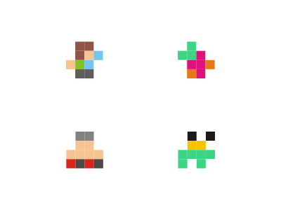 Thingies block colorful creature grid icon icons multicolor pixel puzzle