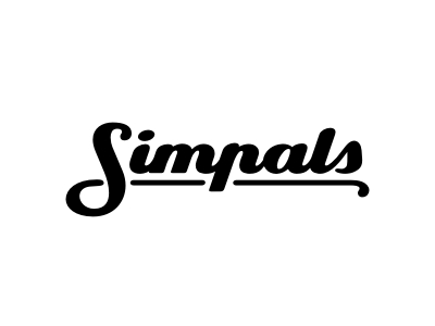 Simpals animation black line logo logotype retro simple studio typography underline