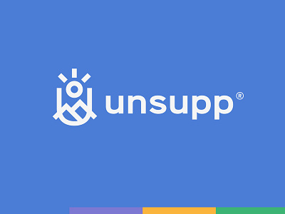 Unsupp charity colorful crowdfunding initials logo monoline mountain nature positive sun support