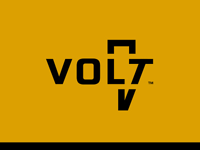 Volt Concept 4 battery black device line logo negative photography thunder thunderbolt volt yellow