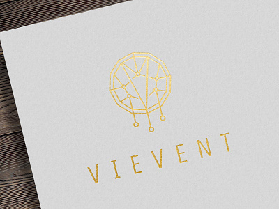 Vievent agency dreamcatcher event gold jewelry lace logo luxury monoline net wedding