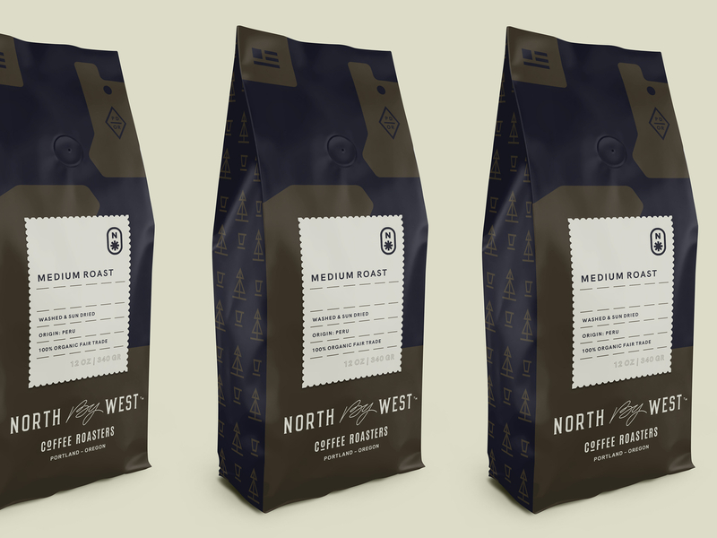 NBW Packaging bag camo coffee coffee bag drink label oregon packaging portland pouch symbol topography usa