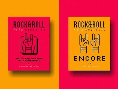 RNRWE Encore app book cover editorial ember encore hand it logo music party pixel print retro rock roll