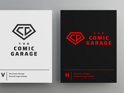 TCG Logo alien comic diamond emblem garage head logo monogram shield store superhero