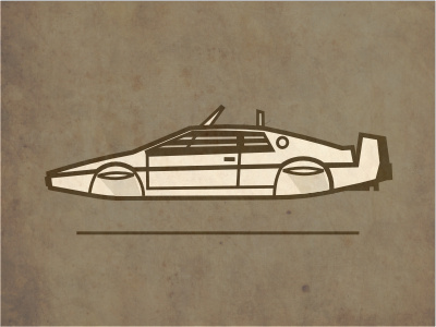Underwater Bond 007 bond car film illustration james movie uk