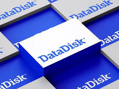 DD Logotype blue custom data disk it lettering logo logotype software storage typography