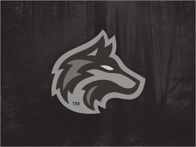 KC Wolves animal eye forest gray head logo mascot sports team thunder wolf wolves