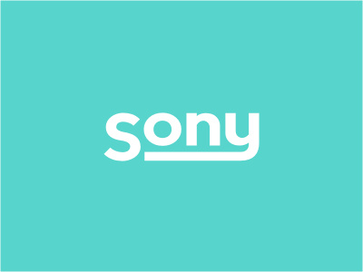 Sony blue global green logo logotype typography underline