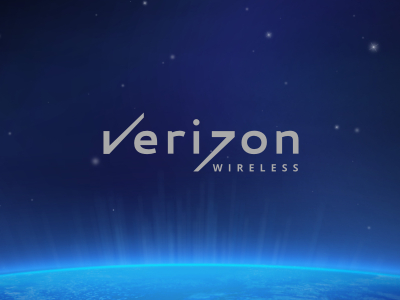 Verizon blue earth global gray logo logotype mobile phone space star typography