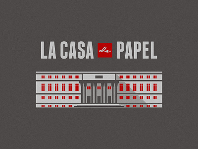 La Casa de Papel building crime dali fanart heist illustration logo mask money paper red shadow show spain tv