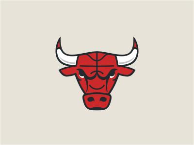 Chicago Bulls 23 3d animal ball basketball beige black bull chicago head horns jordan logo mascot nba pippen pissed red sports