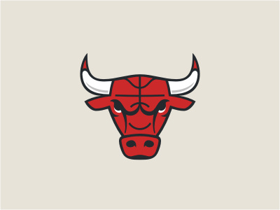 Chicago Bulls 23 3d animal ball basketball beige black bull chicago head horns jordan logo mascot nba pippen pissed red sports