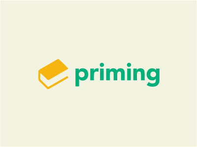 Priming logo education book check evaluation school yellow green negative university