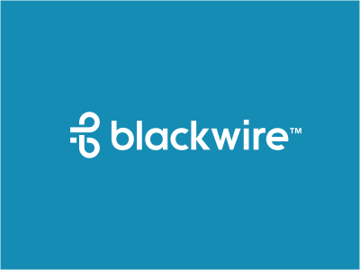 Blackwire blue cut financial flow infinity initials line logo loop monoline shadow wire