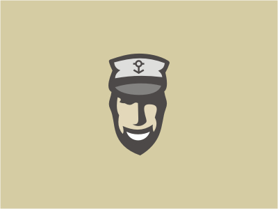 Merci Capitaine v3 anchor beard beige captain fashion gray hat head human logo moustaches online people portrait shadow shop smile store wear