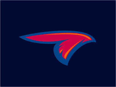 Hawks air animal bird blue eagle falcon hawk logo mascot red speed sports wings