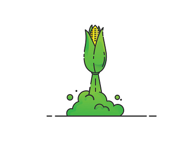 Rocket Corn animation branding corn design design fruit flat fruit icon illustration logo rocket ui vector