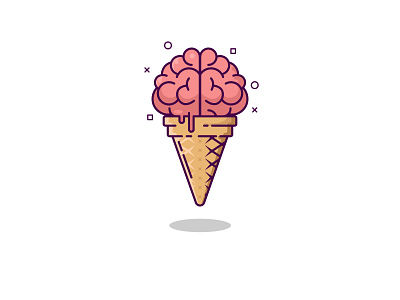 brain ice cream design animation branding design design fruit flat fruit icon illustration logo ui vector