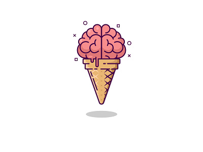 brain ice cream design animation branding design design fruit flat fruit icon illustration logo ui vector