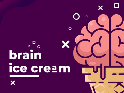 brain ice cream animation branding design design fruit flat fruit icon illustration ui vector