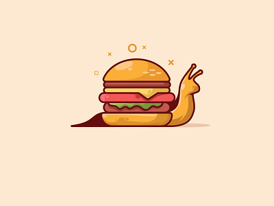 snail burger animation branding design design fruit flat fruit icon illustration logo ui vector