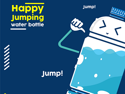 Happy Jumping Bottle animation branding design design fruit flat fruit icon illustration logo ui vector