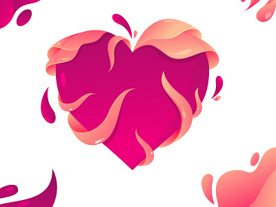 love <3 animation branding design design fruit flat icon illustration logo ui vector