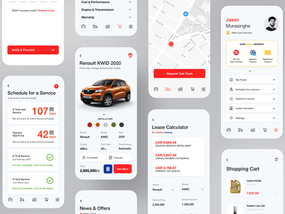 Auto Mobile Self Care App app design mobile mobile app mobile ui ui ux