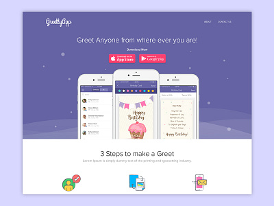 GreetlyApp Landing Page