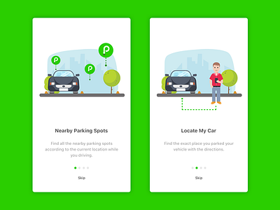 ParkMeApp Onboarding Screens android apple ceffectz design graphicdesign ios minimal mobile onboardingscreens ui ux walkthrough