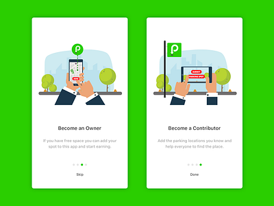 ParkMeApp Onboarding Screens