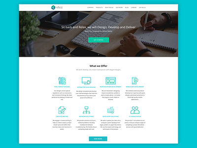 ceffectz Landing Page ceffectz concept design designer graphic materialdesign minimal mobile ui ux web webdesign