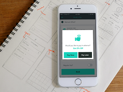 Payment Screen app booking creative creativity designer iphoneapp iphoneinterface mobile ui userinterface ux watertaxi