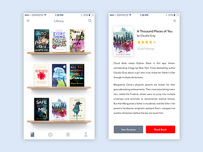 Books App Concept app books concept design interface ios minimal mobile ui uiux ux