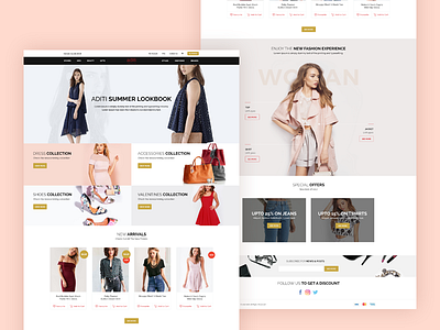 Aditi Landing Page ceffectz design fashion graphic homepage landingpage retail shopping ui ux web webdesign