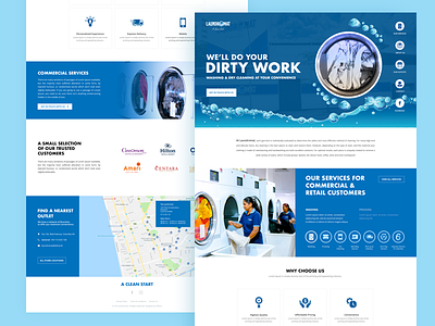 Laundromat Website Redesigning ceffectz design home page landing page laundry service ui uiux ux web web design