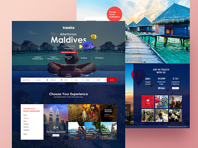 Travel Website Redesigning ceffectz design home page landing page travel ui uiux ux web web design