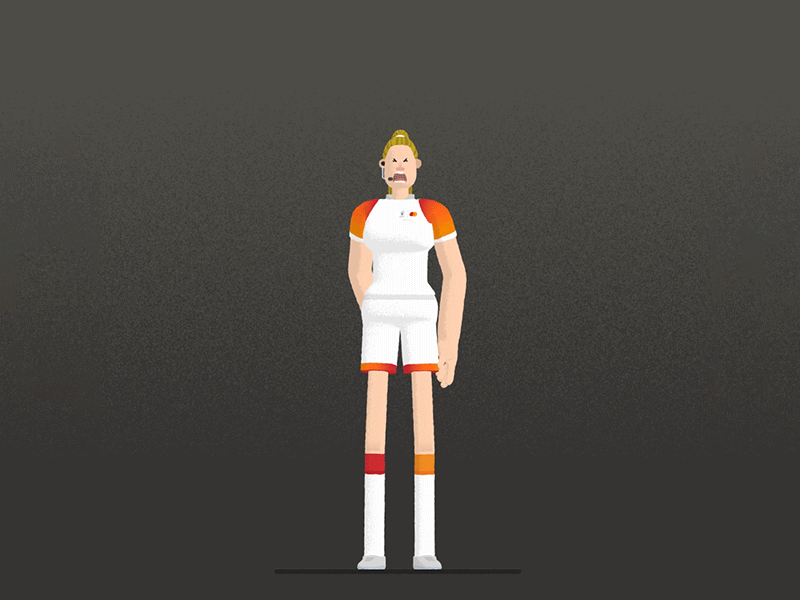 Red Card animation character design loopinggif motiongraphics red card rugby sports worldcup