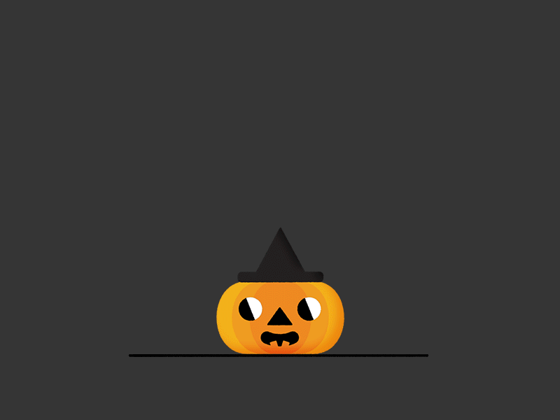 Surprise Witch animation celebrate character animation character design cute halloween jack o lantern looping gif loopinggif motion graphics pumpkin suprise witch